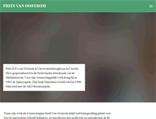 Tablet Screenshot of fritsvanoostrom.nl